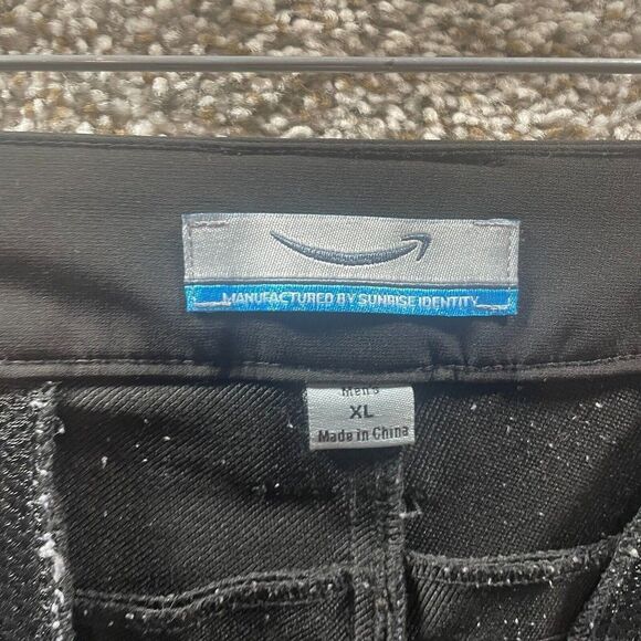 Amazon Shorts Mens Extra Large Black Employee Uniform Cargo Pockets Logo Work - Picture 9 of 11